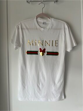 Minnie Mouse Gucci Graphic T‑Shirt with Gold Foil - Disney